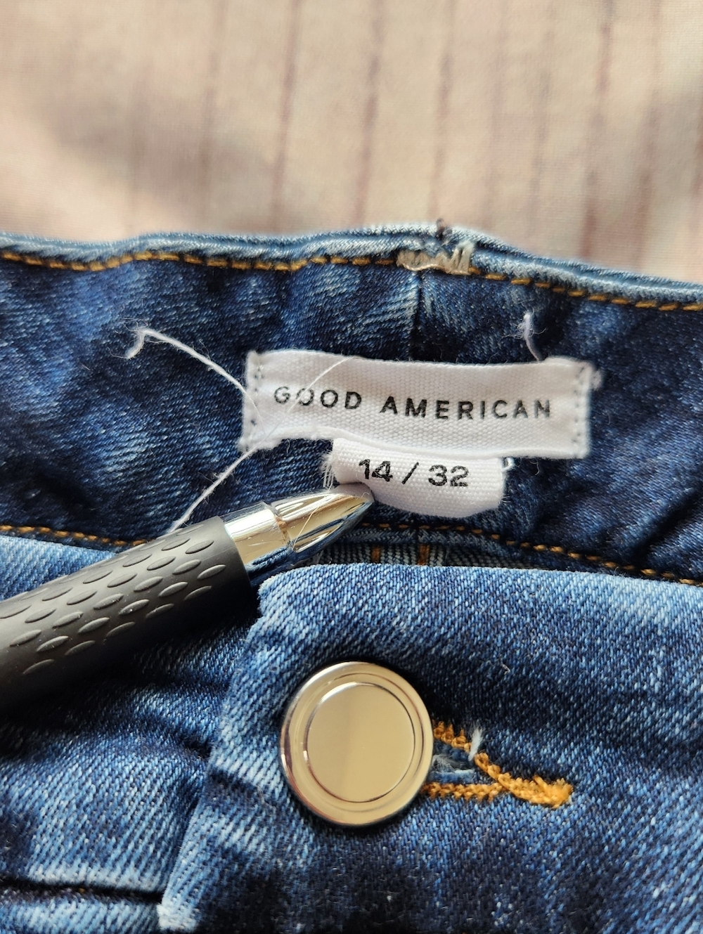 Good American Buckle "Good Legs" Tall High Rise Skinny Jean, Women's Size 14 - Picture 7 of 13